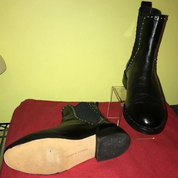 Rebecca Minkoff Sz 6 Black Sabeen Studded Boots - Picture 6 of 8